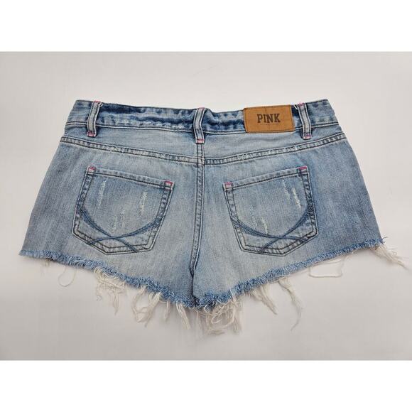Victoria's Secret Pink Women's Size 6 Light Wash Cutoff Denim Jean Shorts - Picture 6 of 6